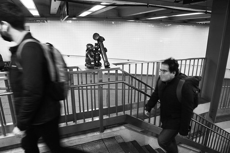 Subway Token Figures : Art : Subway : New York : Tom Otterness : New York : Personal Photo Projects :  Richard Moore Photography : Photographer : 